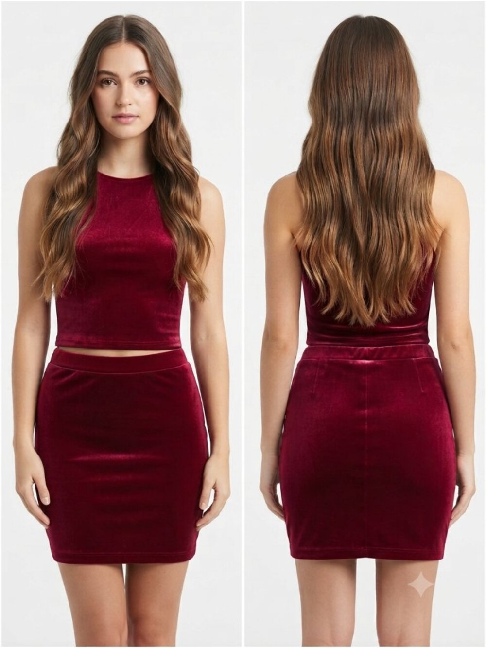 Sanctuary Red Velvet Pencil Skirt Size Large - Soft Stretchy Holiday Event Wear